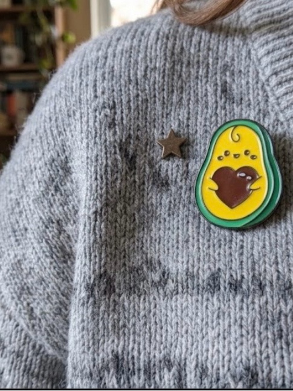 Avocado Heart Enamel Pin
